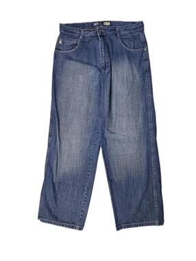 Vtg Y2K Southpole Gold Tab Wide Leg Baggy Jeans - Sz 36x31